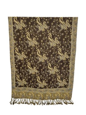 Small Paisley Scarf Coffee