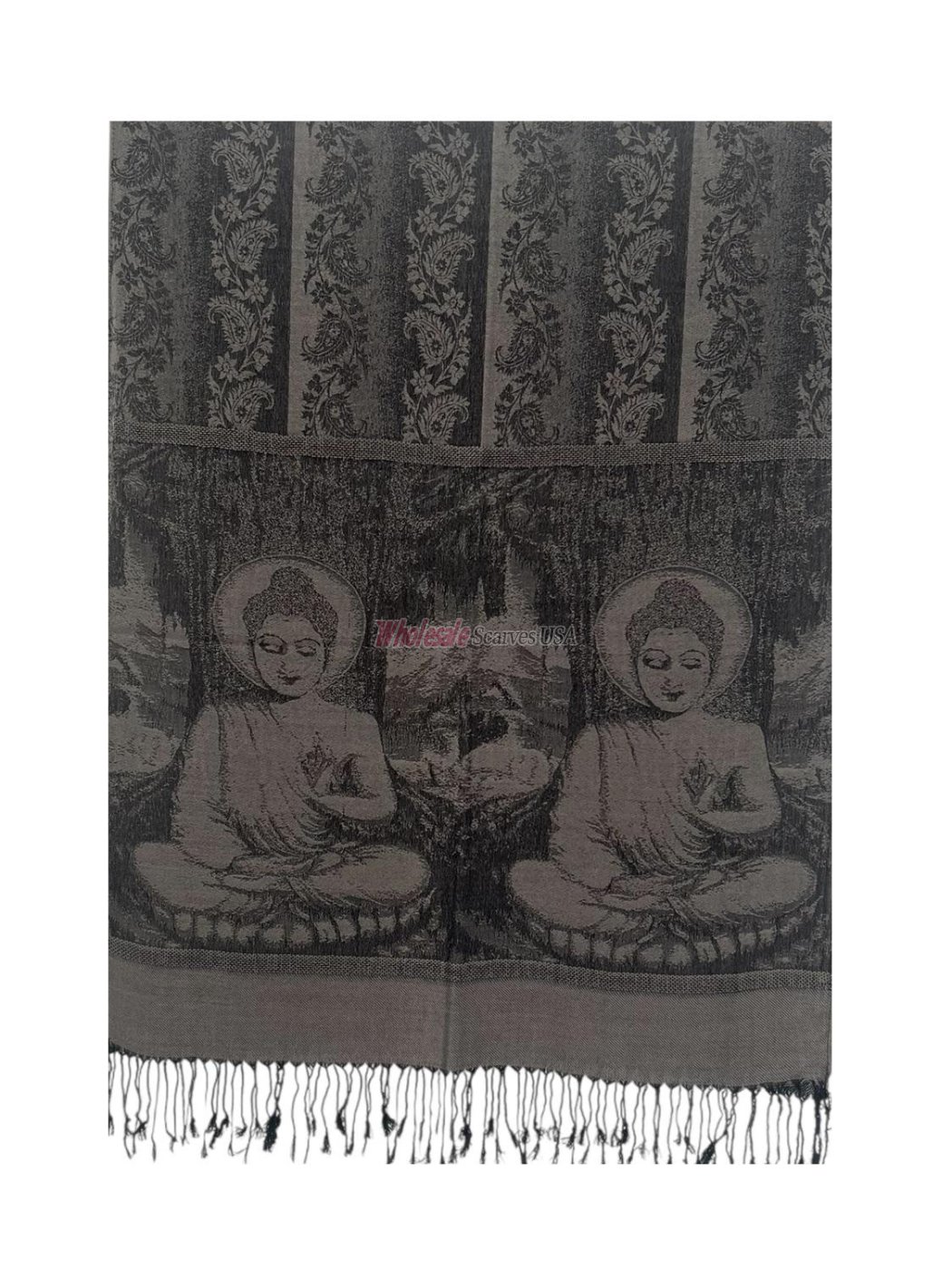 (image for) Buddha Meditation Prayer Pashmina Black