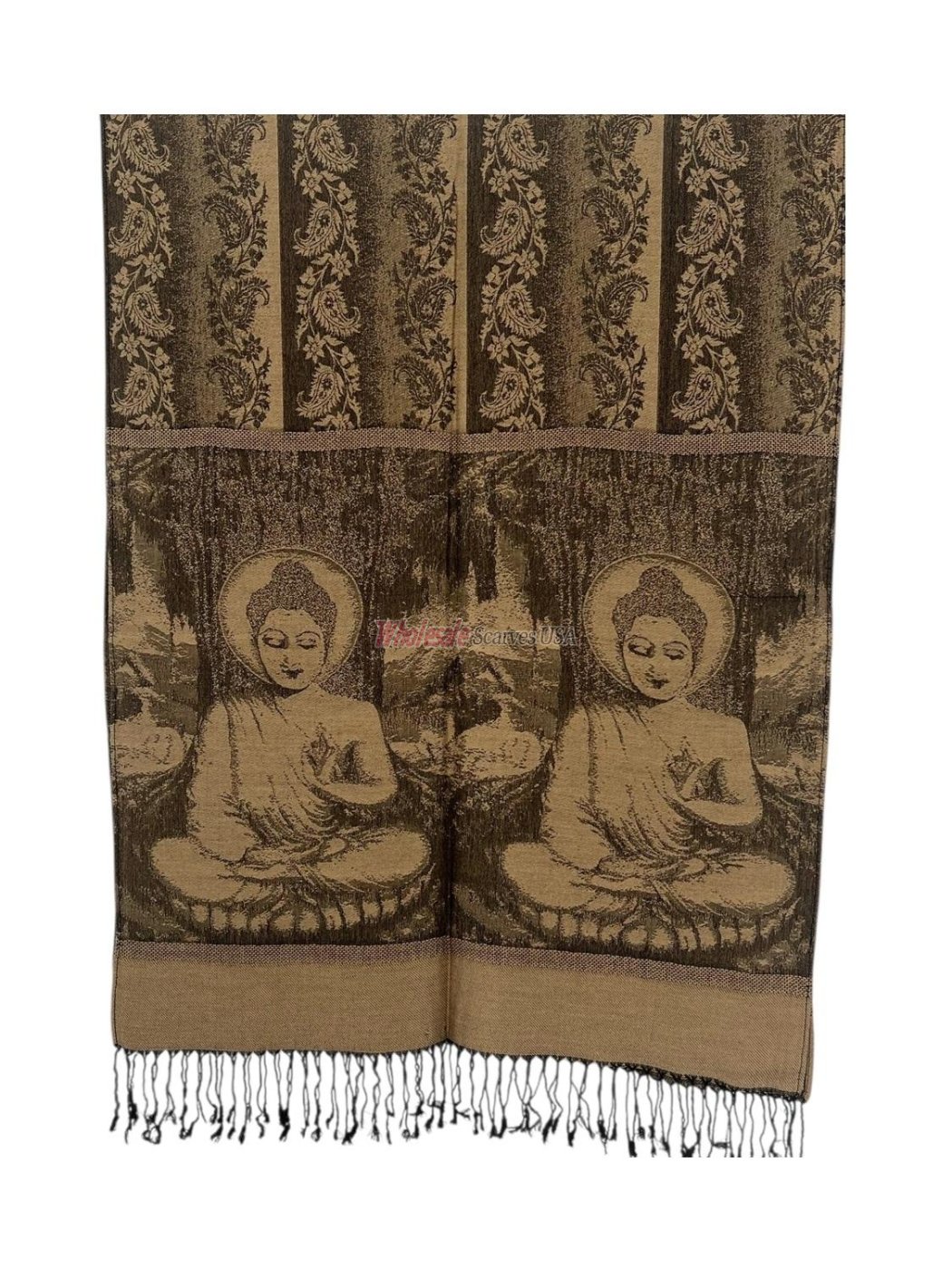 (image for) Buddha Meditation Prayer Pashmina Khaki