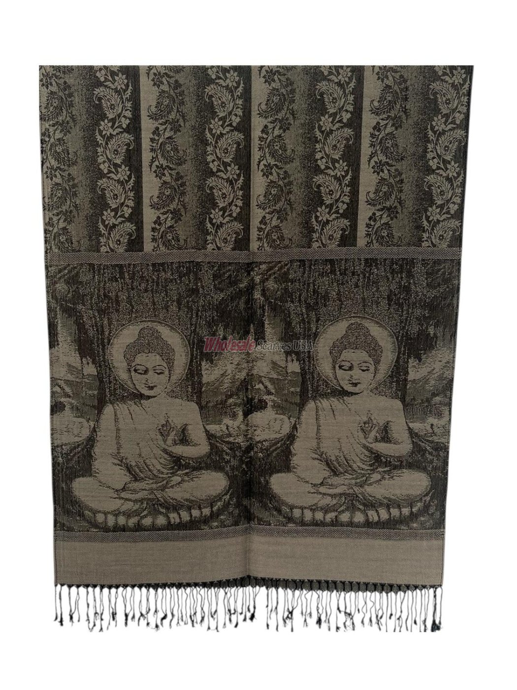 (image for) Buddha Meditation Prayer Pashmina Grey