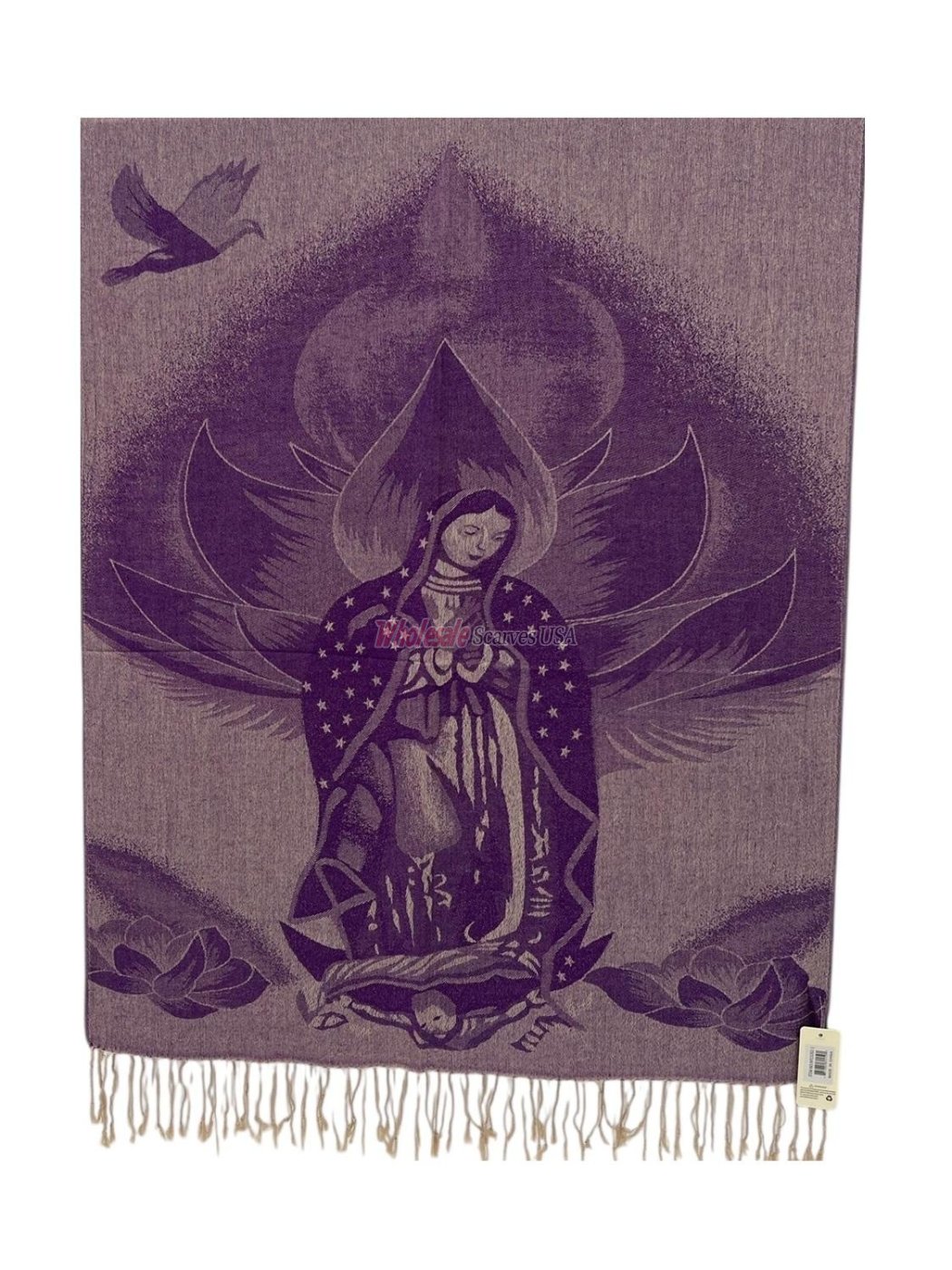 (image for) Virgen De Guadalupe Shawl Scarf Purple
