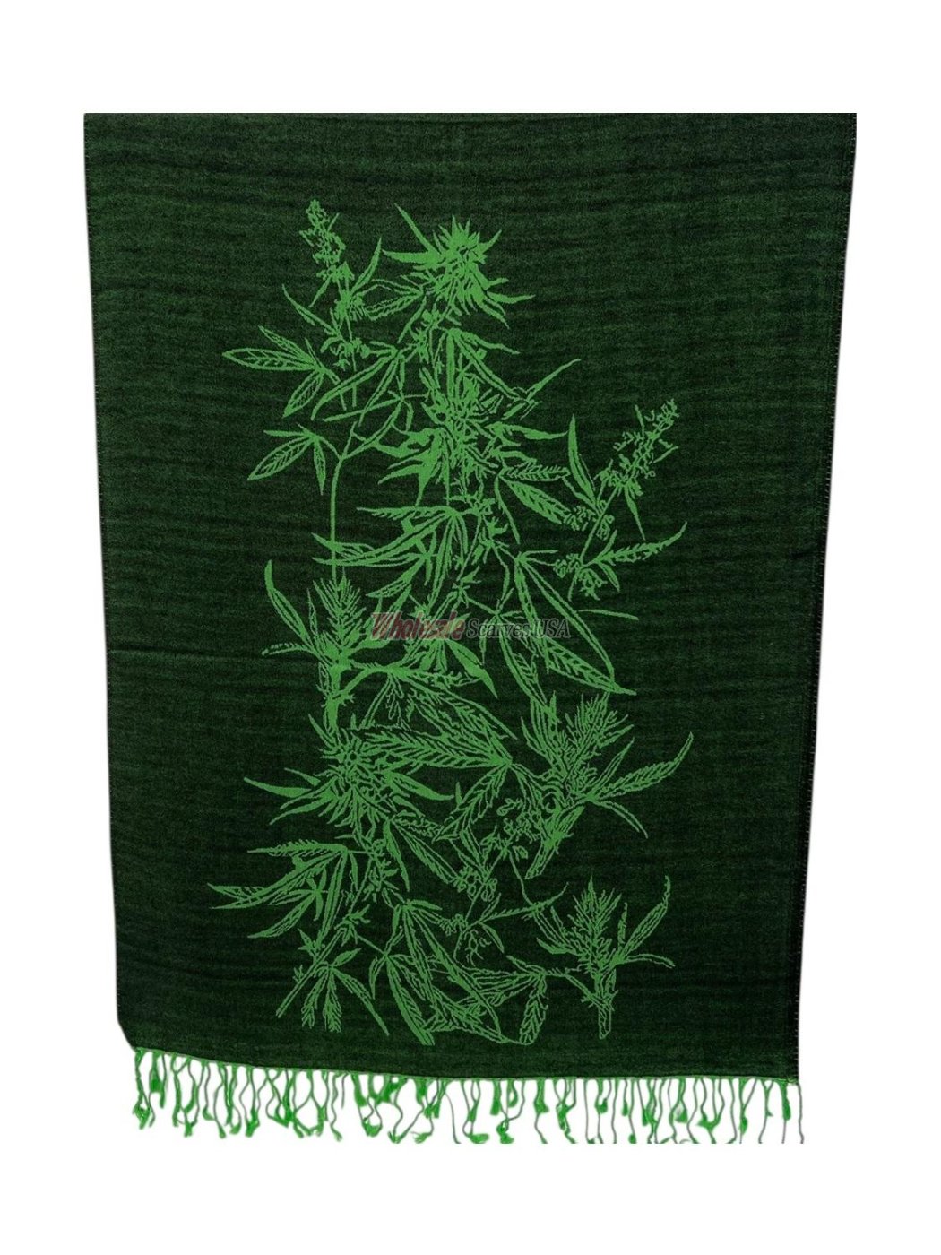 (image for) Weed Marijuana Leaf Fashion Scarfs Dark Green