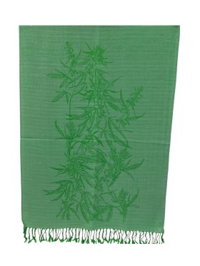 Weed Marijuana Leaf Fashion Scarfs Dark Mint Green