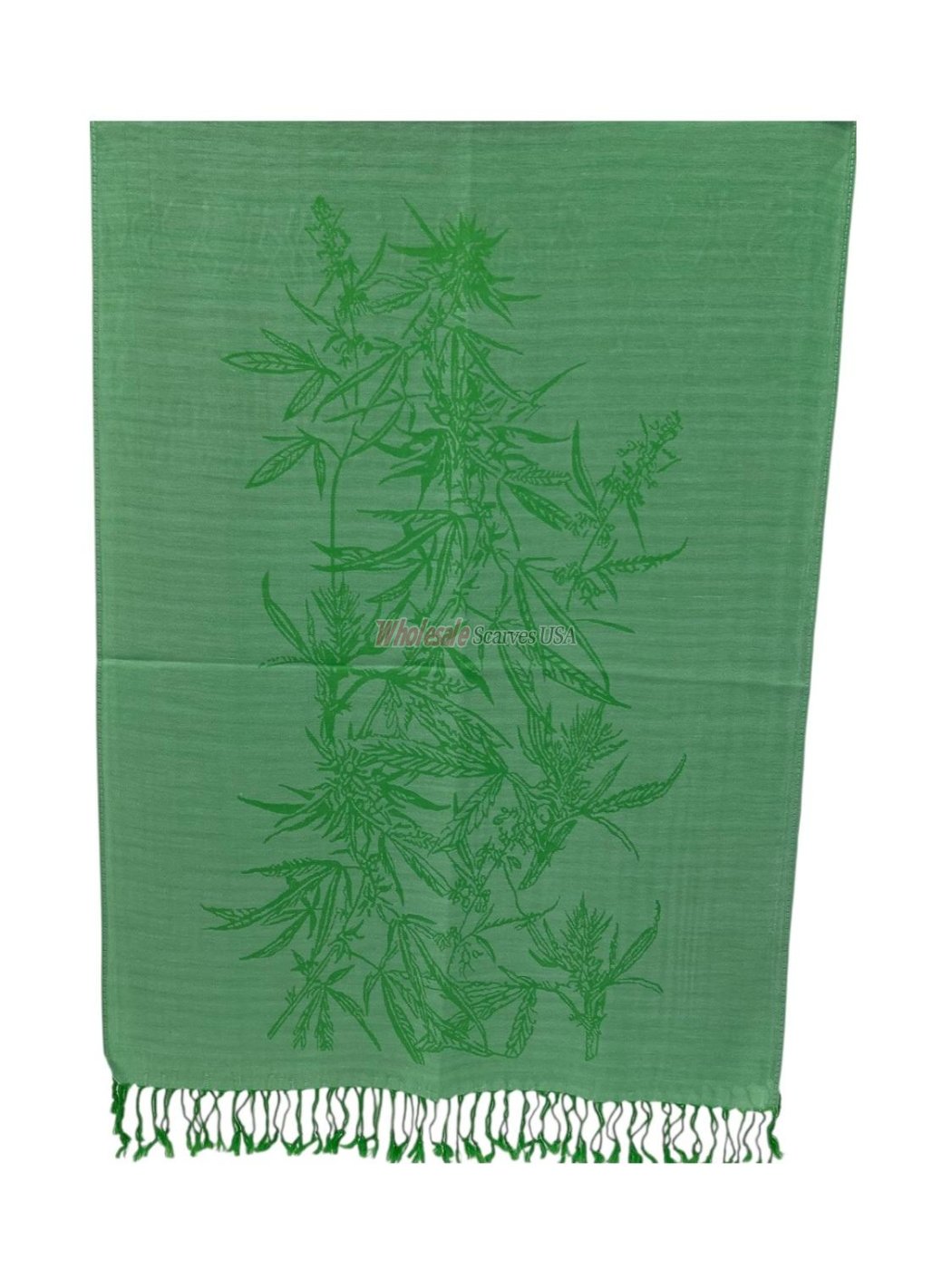 (image for) Weed Marijuana Leaf Fashion Scarfs Dark Mint Green