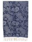(image for) Boho Chic Paisley Cashmere Feel Shawl Navy