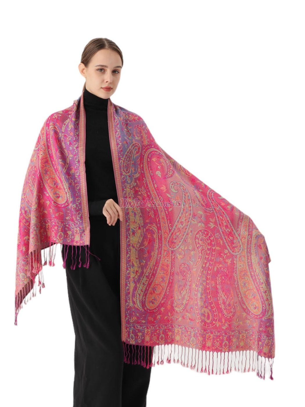 (image for) Rainbow Paisley Pashmina PL041-04