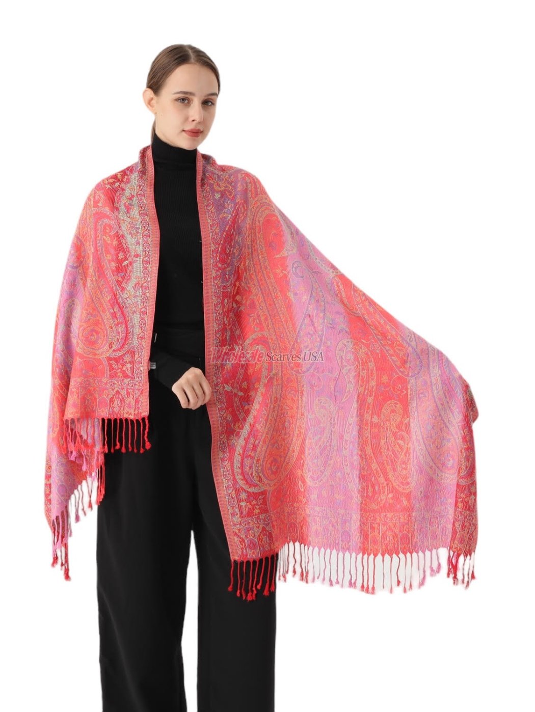 (image for) Rainbow Paisley Pashmina PL041-05