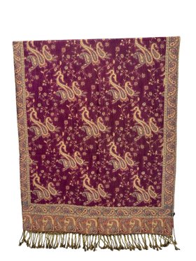 Small Paisley Scarf L- Purple