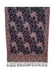 Small Paisley Scarf Black/Burgundy