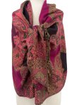 (image for) Paisley Flower Shawl Fuchsia