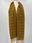 Leopard Big Print Scarf Big Yellow/Brown