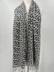 Leopard Print Scarf BLACK/WHITE