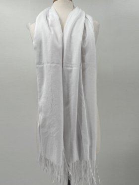 Cashmere Feel Shawl White