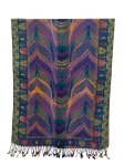 (image for) Feather Sparkling Metallic Pashmina Teal Multi