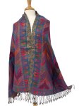 (image for) Feather Sparkling Metallic Pashmina Royal Blue Multi