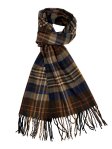 (image for) Plaid Cashmere Feel Scarf 12-pack Brown/ Navy/Orange CSW07