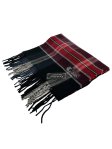 (image for) Plaid Cashmere Feel Scarf 12-pack Black/Wine/Grey SW08