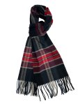 (image for) Plaid Cashmere Feel Scarf 12-pack Black/Wine/Grey