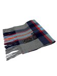 (image for) Plaid Cashmere Feel Scarf 12-pack Grey/Navy/Red SW19