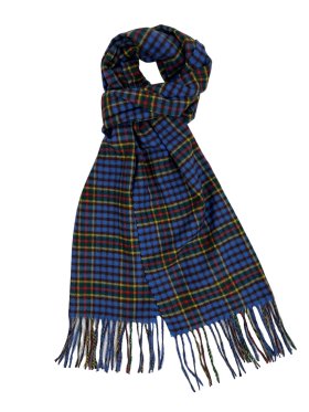 Plaid Cashmere Feel Scarf 12-pack Blue/Red/Yellow/Brown CSW25
