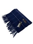 (image for) Cashmere Feel Scarf 12-pack Navy Checker