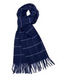 (image for) Cashmere Feel Scarf 12-pack Navy Checker