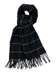(image for) Checked Cashmere Feel Scarf 12-pack Black/White