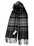 (image for) Cashmere Feel Plaid Scarf 12-pack Black/Grey