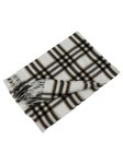 (image for) Cashmere Feel Plaid Scarf 12-pack White/Black Multi