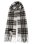 (image for) Cashmere Feel Plaid Scarf 12-pack White/Black Multi