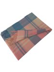 (image for) Cashmere Feel Plaid Scarf Blue/Pink 12-pack