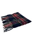 (image for) Cashmere Feel Plaid Scarf Navy 12-pack C131