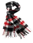 (image for) Cashmere Feel Scarf w30 12/pack Red Plaid
