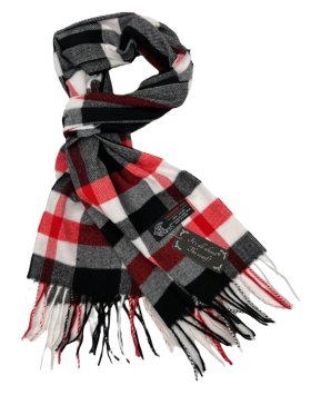 Cashmere Feel Scarf w30 12/pack Red Plaid