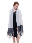 (image for) Winter Cozy Oblong Blanket Shawl Black