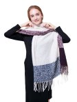 (image for) Winter Cozy Oblong Blanket Shawl Burgundy