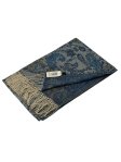 (image for) Elegant Paisley reversible Cashmere Feel Shawl Blue