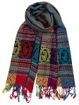 (image for) Paisley Stripe Pashmina L. Grey