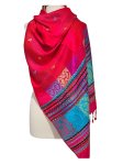 (image for) Paisley Stripe Pashmina Red