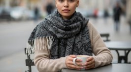 Vintage Jacquard Shawl 