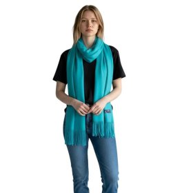 Woven Plain Scarf Teal
