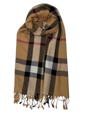 Plaid Scarf Beige
