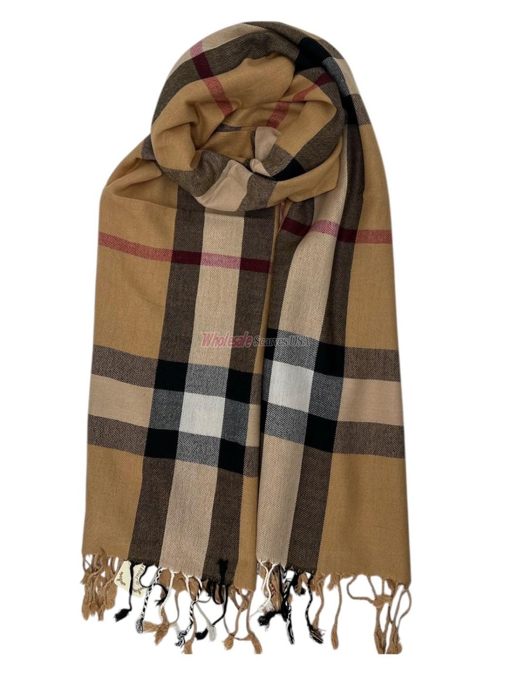 (image for) Plaid Scarf Beige
