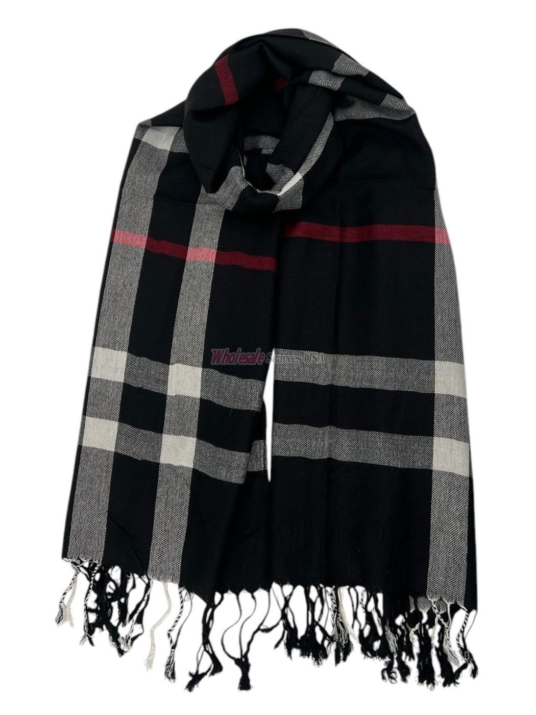 (image for) Plaid Scarf Black