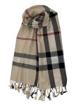 Plaid Scarf Light Brown