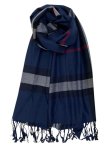 Plaid Scarf Navy