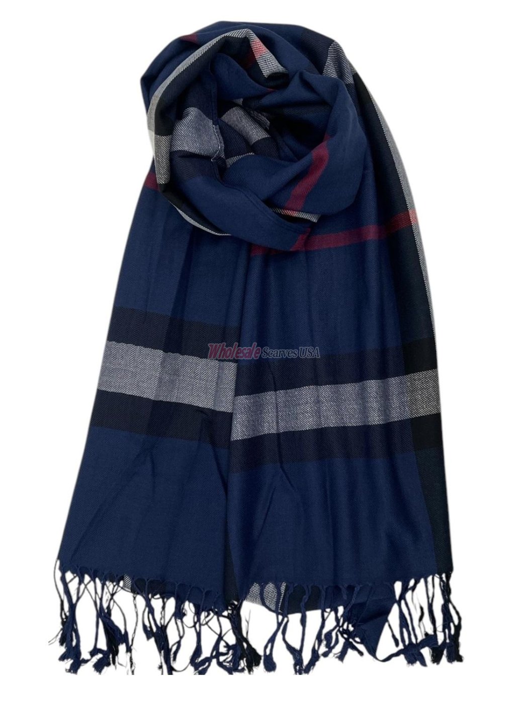 (image for) Plaid Scarf Navy