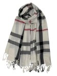 Plaid Scarf White