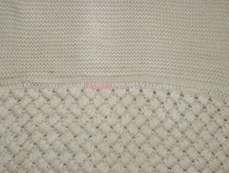 (image for) Knitted Pattern Infinity Scarf Beige