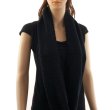 (image for) Knitted Pattern Infinity Scarf Black